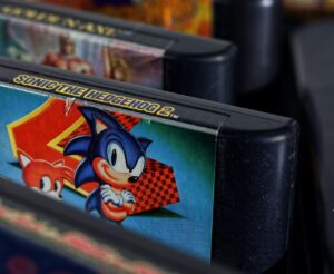 Why do some sega cartridges have a yellow tab?