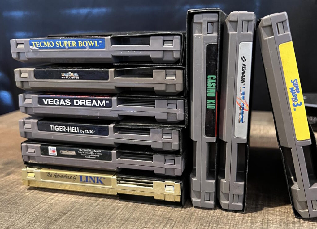 Stack of NES Games