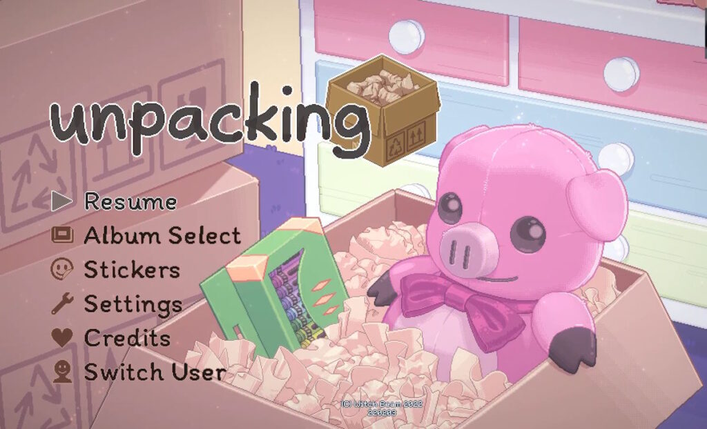 Beat stress with the video game called Unpacking